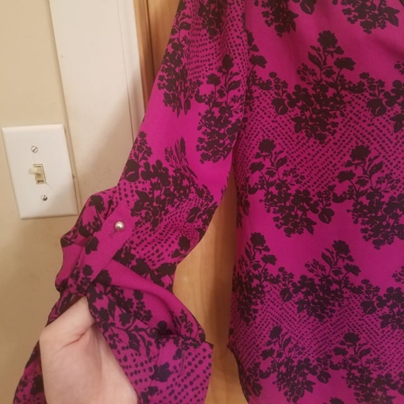 Purple & Black Floral Top - Picture 4 of 6